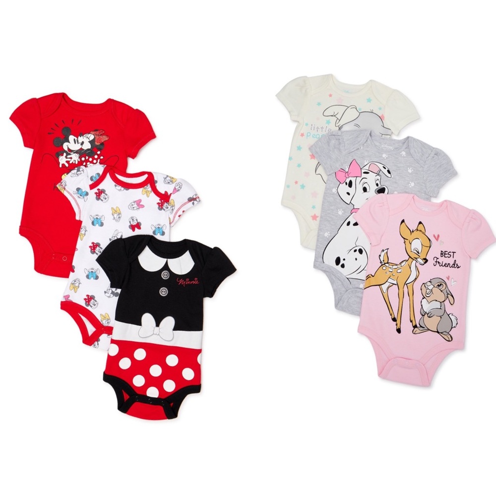 Disney Baby Girl Bodysuits Bundle